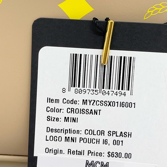 MCM New With Tags Logo Chain Mini 2 Straps Crossbody Pouch - Picture 11 of 14